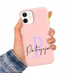 Etui Matowe Różowe do IPHONE 12 MINI Imiona Wzory