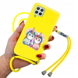 Etui Matowe Sznurek do SAMSUNG A22 4G Stitch Wzory
