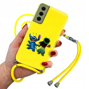 Etui Matowe Sznurek do SAMSUNG S21FE Stitch Wzory