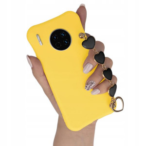 Etui Matowe ŻÓŁTY do HUAWEI MATE 30 Case Top Serce