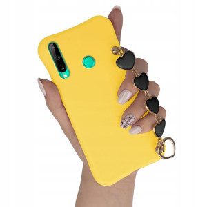 Etui Matowe ŻÓŁTY do HUAWEI P40 LITE E Case Serce