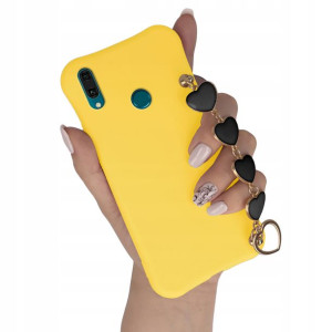 Etui Matowe ŻÓŁTY do HUAWEI Y9 2019 Case Top Serce