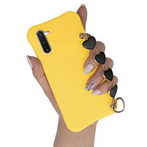 Etui Matowe ŻÓŁTY do SAMSUNG NOTE 10 Case Serce