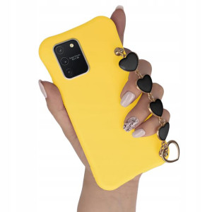 Etui Matowe ŻÓŁTY do SAMSUNG S10 LITE Case Serce