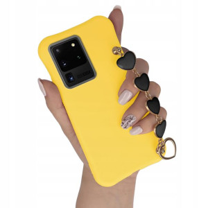 Etui Matowe ŻÓŁTY do SAMSUNG S20 ULTRA Case Serce