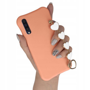 Etui Matowe ŁOSOŚ do SAMSUNG A30s Łańcuszek Serce