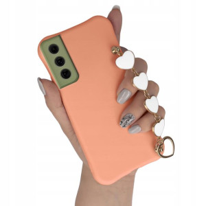 Etui Matowe ŁOSOŚ do SAMSUNG S21FE Łańcuszek Serce