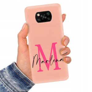Etui Matowe Łosoś do XIAOMI POCO X3 NFC Imię Wzory