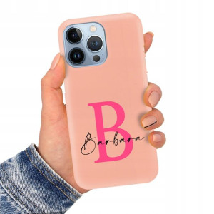 Etui Matowe Łososiowe do IPHONE 13 PRO Imię Wzory