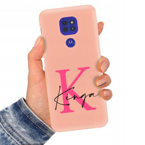 Etui Matowe Łososiowe do MOTOROLA G9 Imiona Wzory