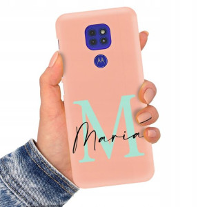 Etui Matowe Łososiowe do MOTOROLA G9 Imiona Wzory