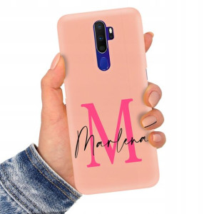 Etui Matowe Łososiowe do OPPO A11 TOP Imiona Wzory