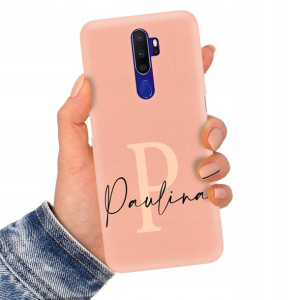 Etui Matowe Łososiowe do OPPO A11 TOP Imiona Wzory