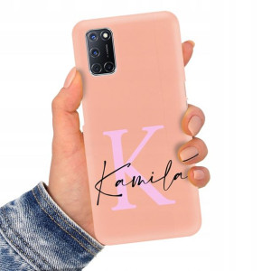 Etui Matowe Łososiowe do OPPO A72 TOP Imiona Wzory