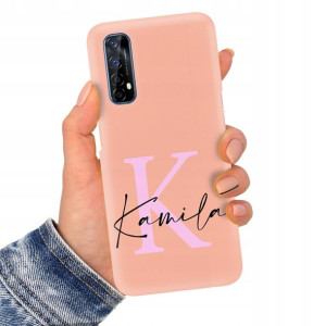 Etui Matowe Łososiowe do REALME 7 TOP Imiona Wzory