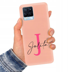 Etui Matowe Łososiowe do REALME 8 TOP Imiona Wzory