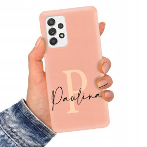 Etui Matowe Łososiowe do SAMSUNG A52 4G Imię Wzory