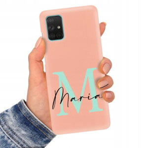 Etui Matowe Łososiowe do SAMSUNG A71 Imiona Wzory