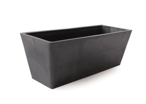 Czarna Prostokątna Donica Z Kompozytu 35x14x13 Cm