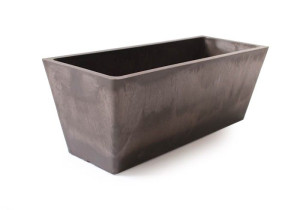 Brązowa Prostokątna Donica Z Kompozytu 35x14x13 Cm