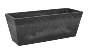 Szara Prostokątna Donica Z Kompozytu 35x14x13 Cm