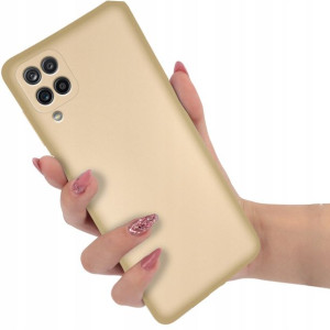 Etui METALICZNE Błyszczące do SAMSUNG A12 ZŁOTY