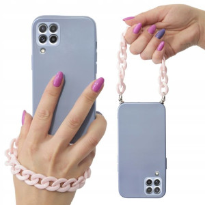 Etui Metallic NIEBIESKI do SAMSUNG A22 4G Łańcuch