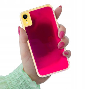 Etui Ochronna Case SAND Fluo RÓŻOWY do IPHONE XR