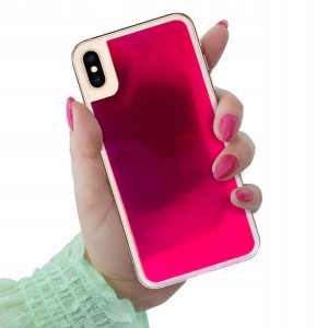 Etui Ochronna SAND Fluo RÓŻOWY do IPHONE XS MAX