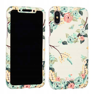 Etui Pancerne Ochrona KUTIS Kwiatki do IPHONE X/XS