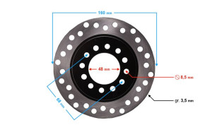 Tarcza hamulcowa tylna do ATV125-9 i ATV125-X