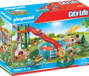 Playmobil 70987 Przyjęcie przy basenie zjeżdżalnia