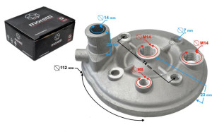 Głowica Moretti do motoroweru 2T 90cc AM6