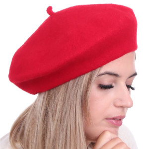 Beret francuski damski czerwony