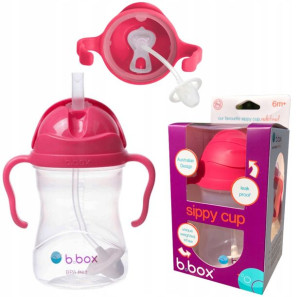 B.Box Innowacyjny Kubek Niekapek 240ml 6m+ Malinowy