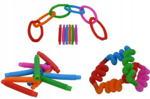 Wielkie Rurki Pop Tubes 12 Szt Sensoryczna Zestaw