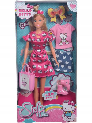 Lalka Steffi Steffi z ubrankami Hello Kitty