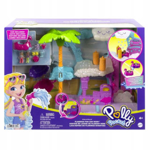 Lalka Polly Pocket Zestaw Flamingowa Myjnia