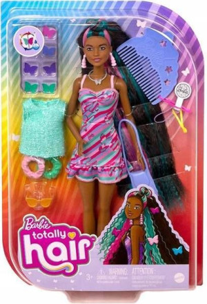 Barbie Lalka Totally Hair Motylki HCM91