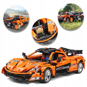 Auto Fluo Klocki 1364 Elementów Ruchomy Sportowy