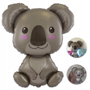 Balony Foliowy Miś Koala Urodziny Zestaw 4 Sztuki
