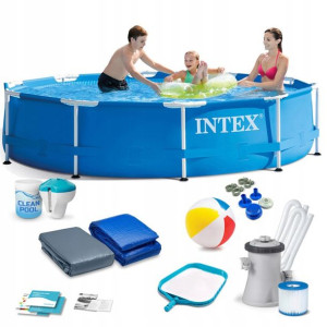 Basen Stelażowy Intex Ogrodowy 305x76 Zestaw Pompa