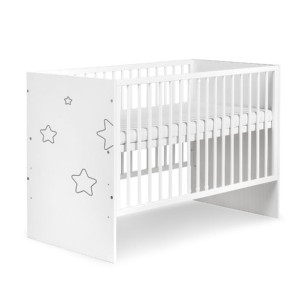 Klupś Łóżko Dziecięce Tino Biały Stars 120x60