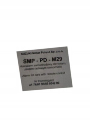 Smp-pd-m29 Alarm Oryginał Oe Suzuki