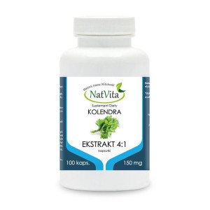 Kolendra ekstrakt 4:1 100 kapsułek 180mg NatVita
