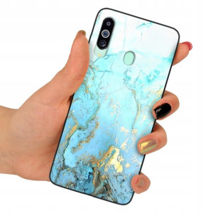 Etui Premium Szklane do SAMSUNG M40 Obudowa Wzory