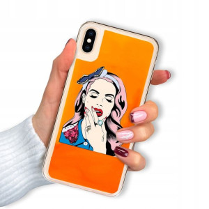 Etui SAND POMARAŃCZ do IPHONE XS MAX Piękne Wzory