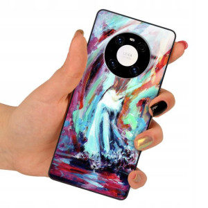 Etui SZKLANE do HUAWEI MATE 40 Impresja Wzory + 9H