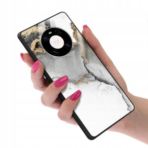 Etui Szklane do HUAWEI MATE 40 Marble Wzory + 9H