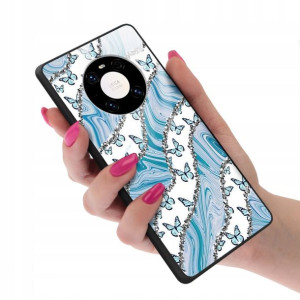 Etui Szklane do HUAWEI MATE 40 Motyle Case Wzory
